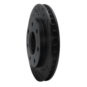 Ford F-150 Brake Rotor (1) - Front Right - R1 Concepts - Drilled & Slotted - Black - `97-`04